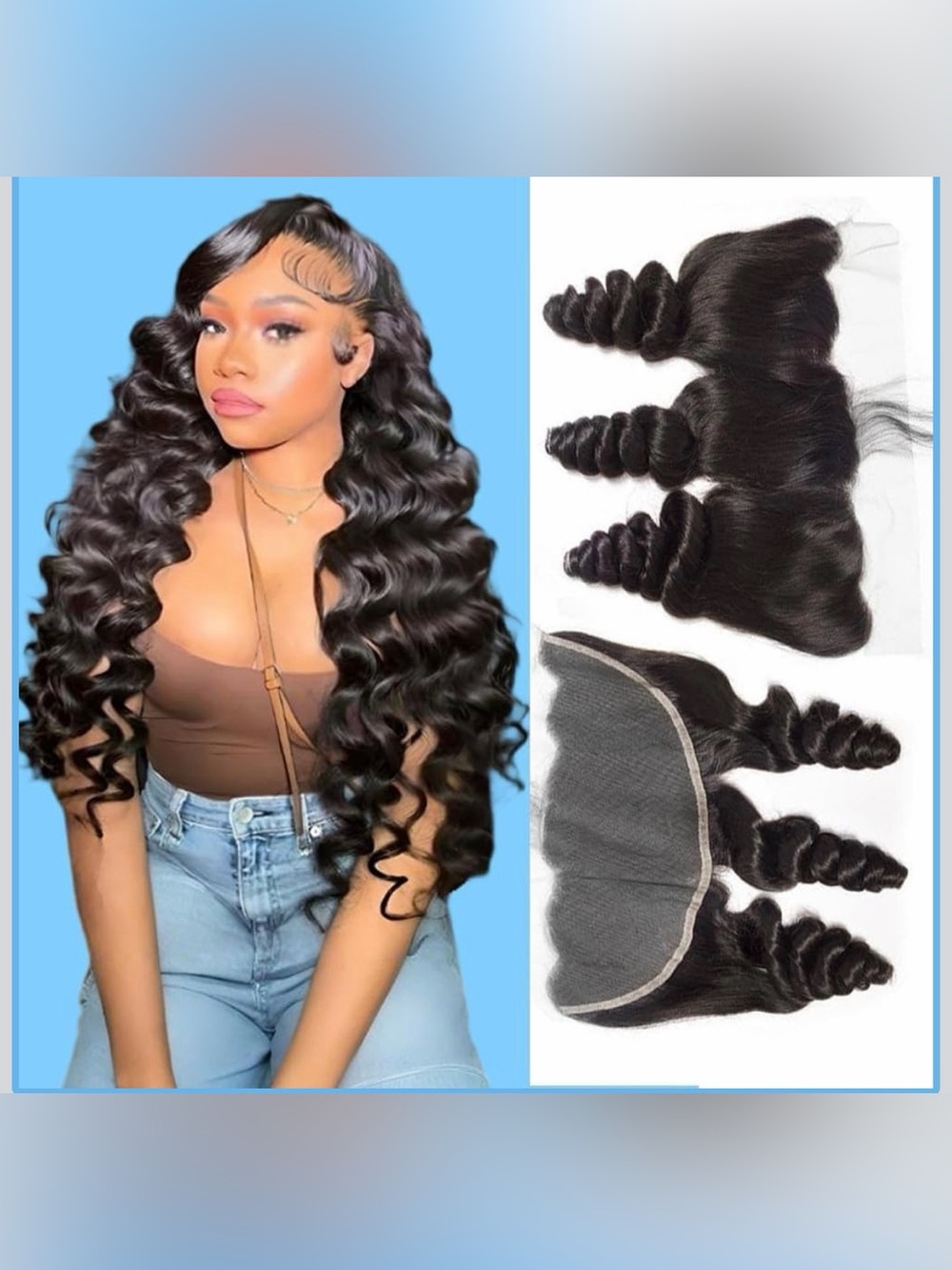 18A 13x4 HD Lace Frontal Human Hair Brazilian Human Hair Loose Wave Frontal Pre